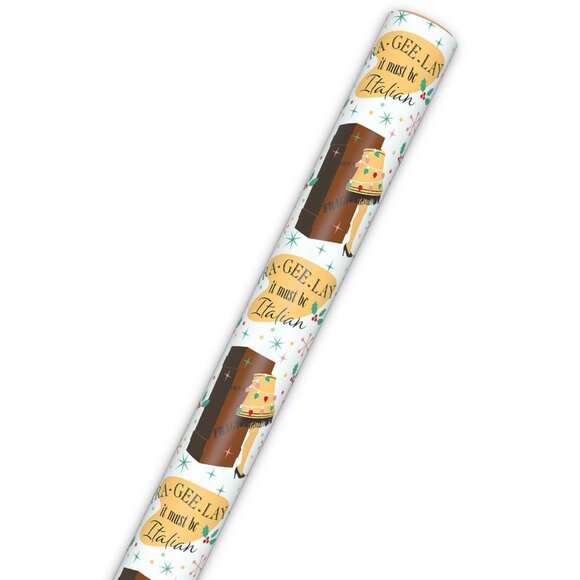 Hallmark Wrapping Paper A Christmas Story Leg Lamp 25 sq ft Roll Holiday Gift - Picture 4 of 8